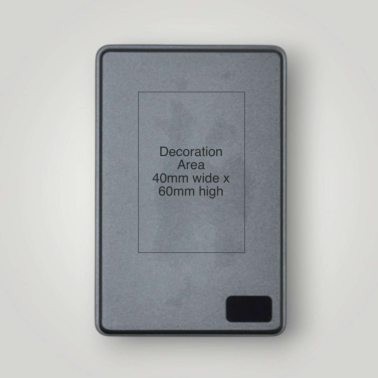 Noir Evo power bank with dimensions – custom logo print – branded tech merchandise UK