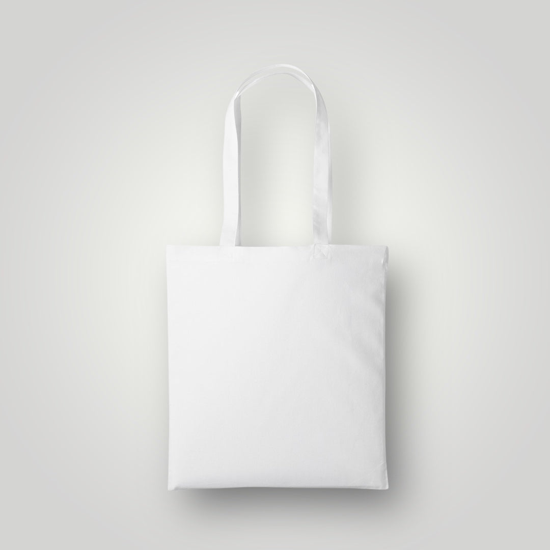 Branded cotton shopper bag with long handles – logo printed corporate gift – Last Minute Swag