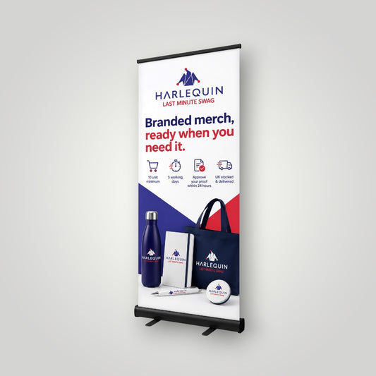 Custom Printed Black Roller Banner – 850 × 2000mm