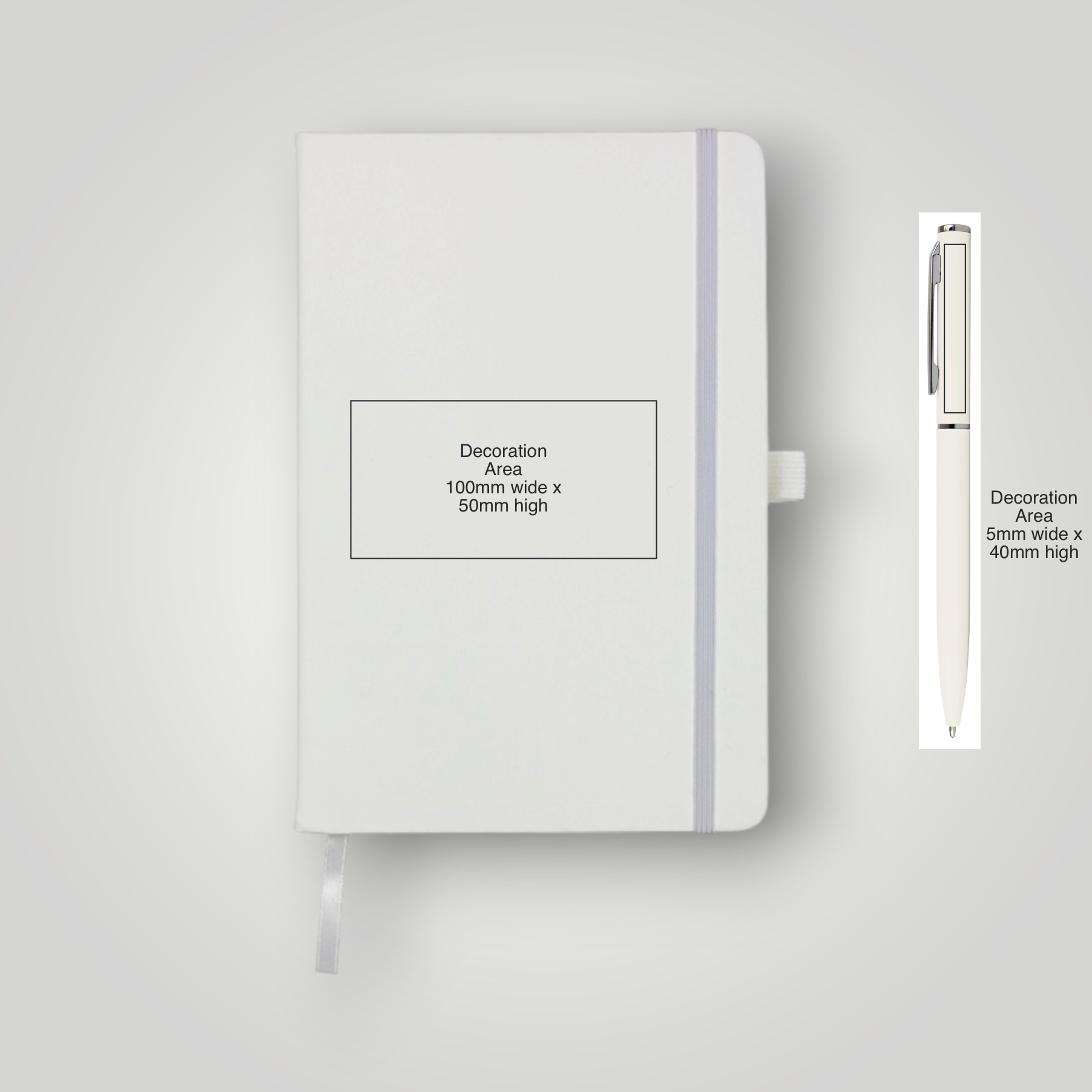 A5 notebook and pen set colour variant – custom logo print – branded promotional stationery UK